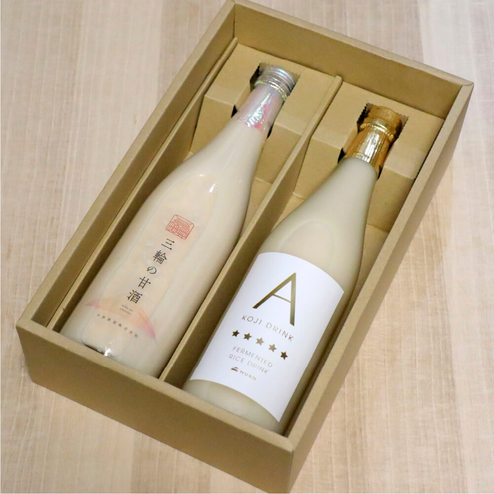 米麹甘酒】【手土産やプレゼントに】【贈答用/送料無料】KOJI DRINK A 三輪ギフトセット 通販｜麹専門店 MURO神楽坂【公式通販】 –  MURO神楽坂【公式通販】米麹甘酒ギフトなら