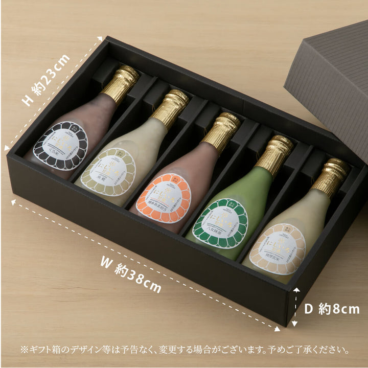 【贈答用】浦野醤油醸造元 にじいろ甘酒320g 5本ギフトセット