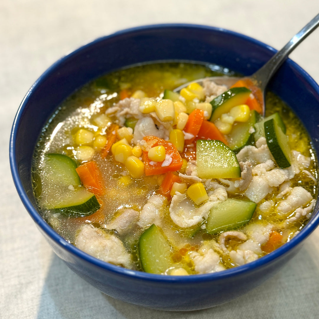 塩麹の夏野菜スープ