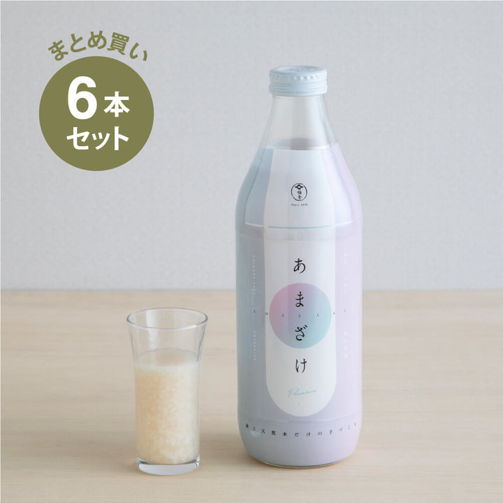 Großeinkauf [Amazake mit großen Körnern, aber weich und angenehm zu trinken] Tachibanakura Sake Brewery Kikukura Amazake PREMIUM 950 g x 6 Flaschen-Set