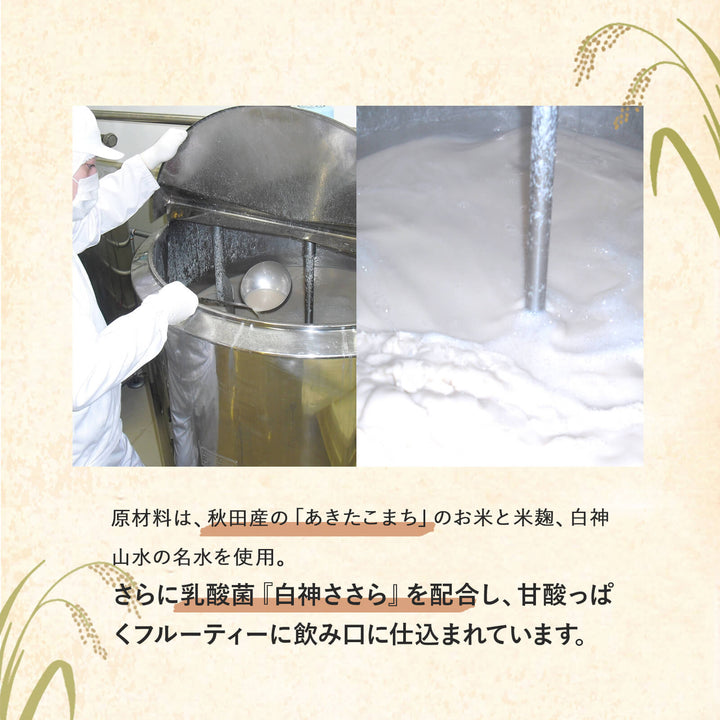 【贈答用/送料無料】白神手づくり工房 乳酸菌甘酒｢白神ささら｣ 150ml 20本セット