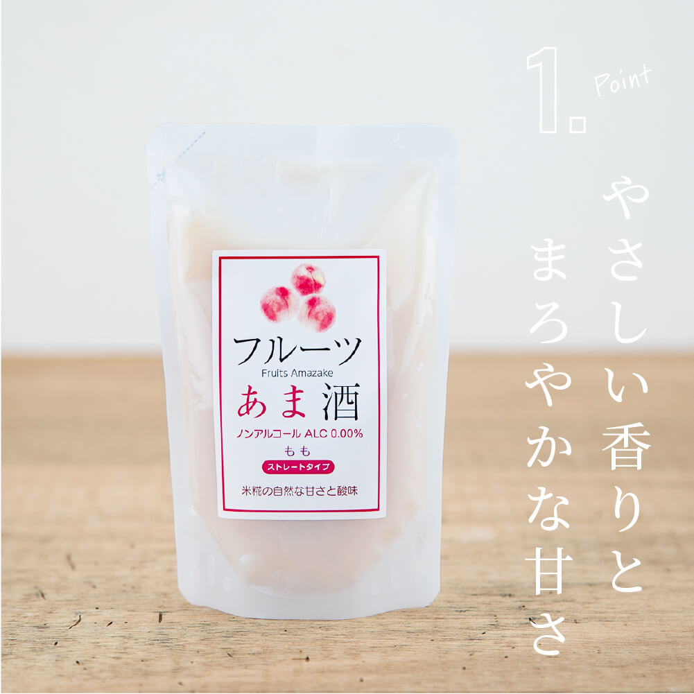 Bulk purchase] Koji Wadaya fruit amazake peach 160ml 6 pack set