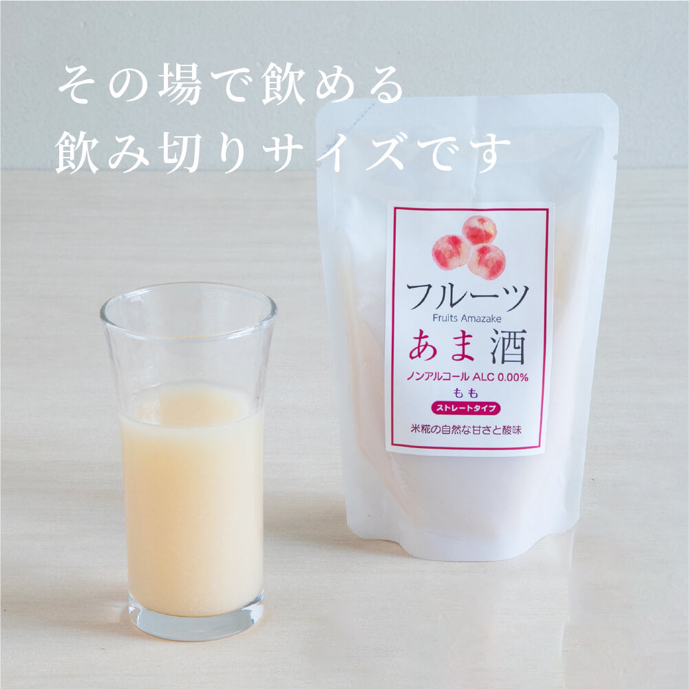 Bulk purchase] Koji Wadaya fruit amazake peach 160ml 6 pack set