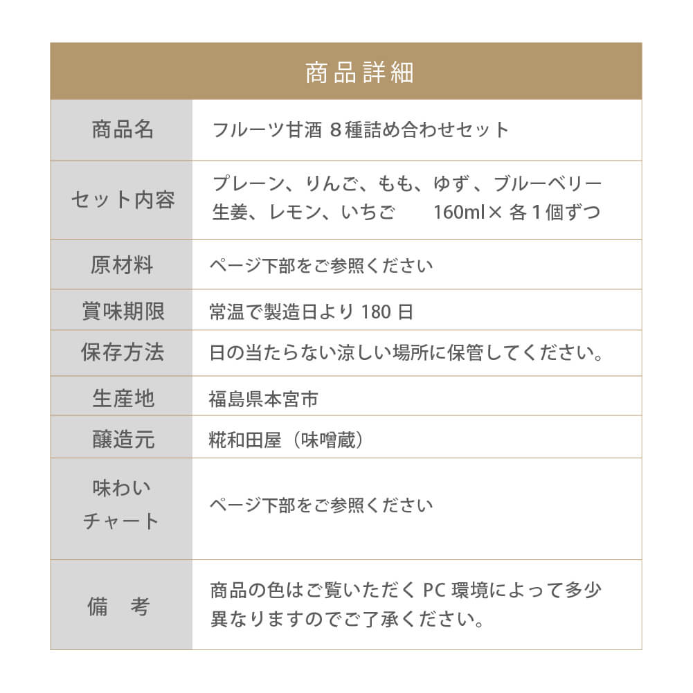 【8種詰め合わせセット】糀和田屋 フルーツ甘酒 160ml ×8種
