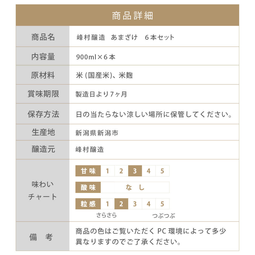 【まとめ買い】峰村醸造 あまざけ900ml　6本セット