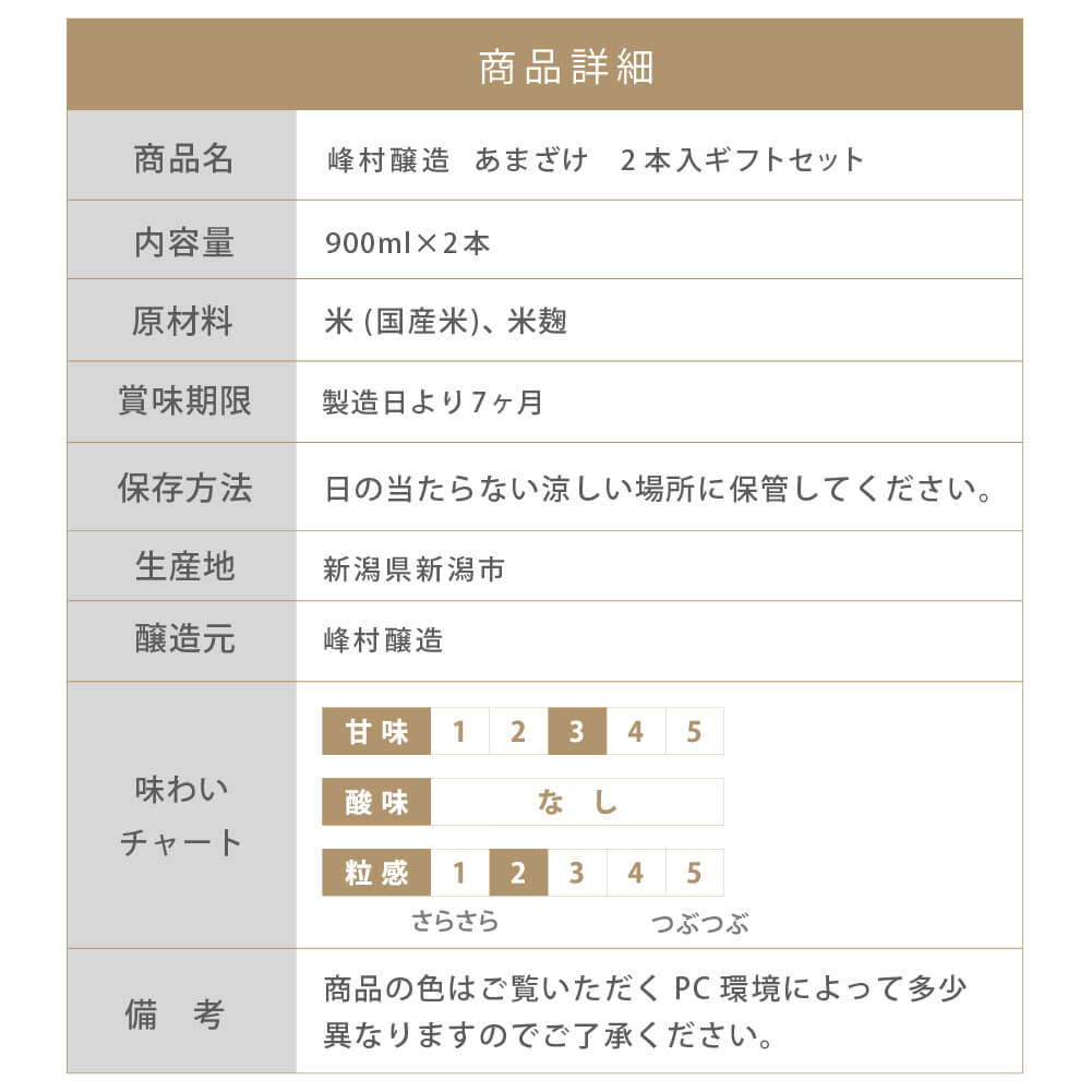 【贈答用/送料無料】峰村醸造 あまざけ 900ml 2本セット／甘酒