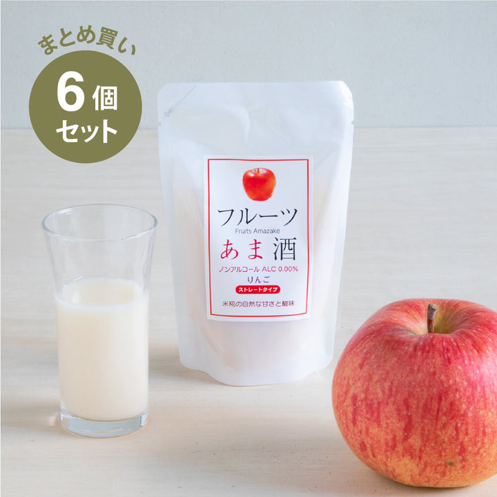 [Bulk Purchase] Koji Wadaya Fruit Amazake Apple 160ml 6 pack set