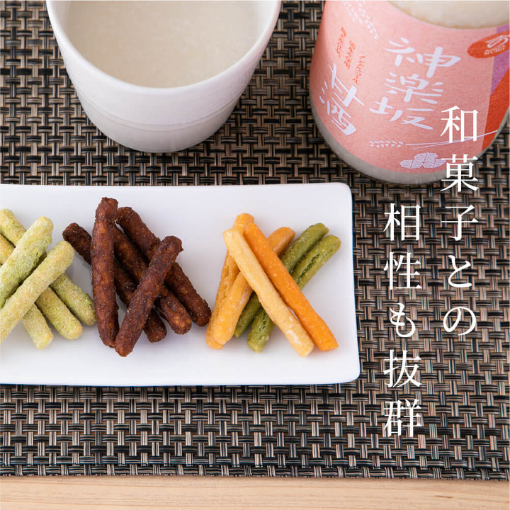 [For gifts/free shipping] Kagurazaka sweet sake and 100% rice flour Karin gift set